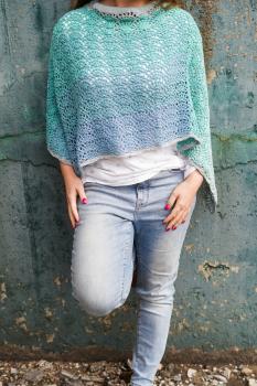 Häkelanleitung Poncho "Lust auf Meer", Gr. 34-46